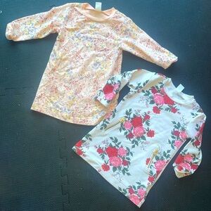 Old Navy Cozy Toddler Girl Floral Print Long Sleeve Tops Size 18-24M Includes 2​